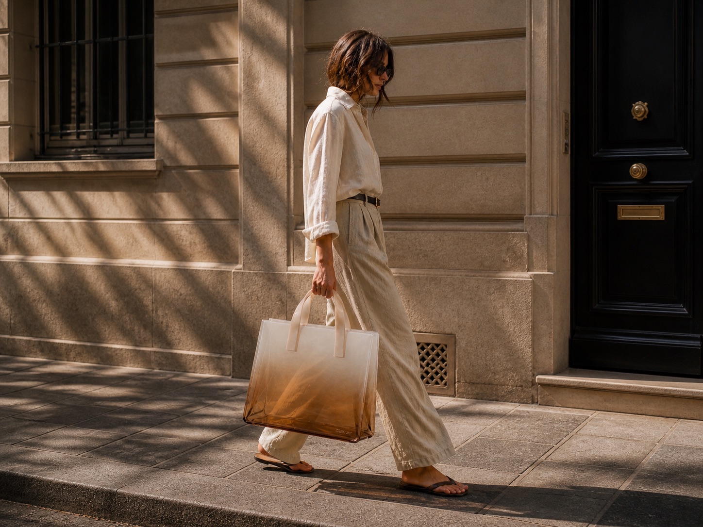 VOILE by CRÈME N°® — carried through the city at golden hour